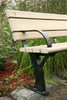 Public Park Bench with Armrest