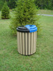 20 Gallon Public Place Series Trash Receptacle with Optional Lid