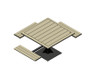 Square Public Place Picnic Table - Single Support - Wheelchair Accessible