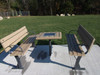 Parker Outdoor Bench shown with Chess / games table (table optional)