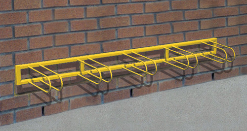 98" Stoneham Bike Rack 5 Places - Wall Installation with Avantage+ slats