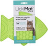 Lickimat Felix Fish Shaped Slow Feeder For Cats Green | Unitedpetworld.Com