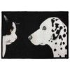 PB Paws & Co. Pet Collection Tapestry Pet Mats, Best Friends Pattern (Black/White) | Unitedpetworld.Com