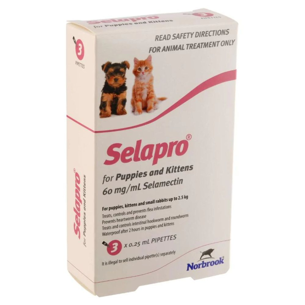 Selapro Spot On Treatment Upto 2.5kg Kitten & Puppy 3Pack | UnitedPetworld.net