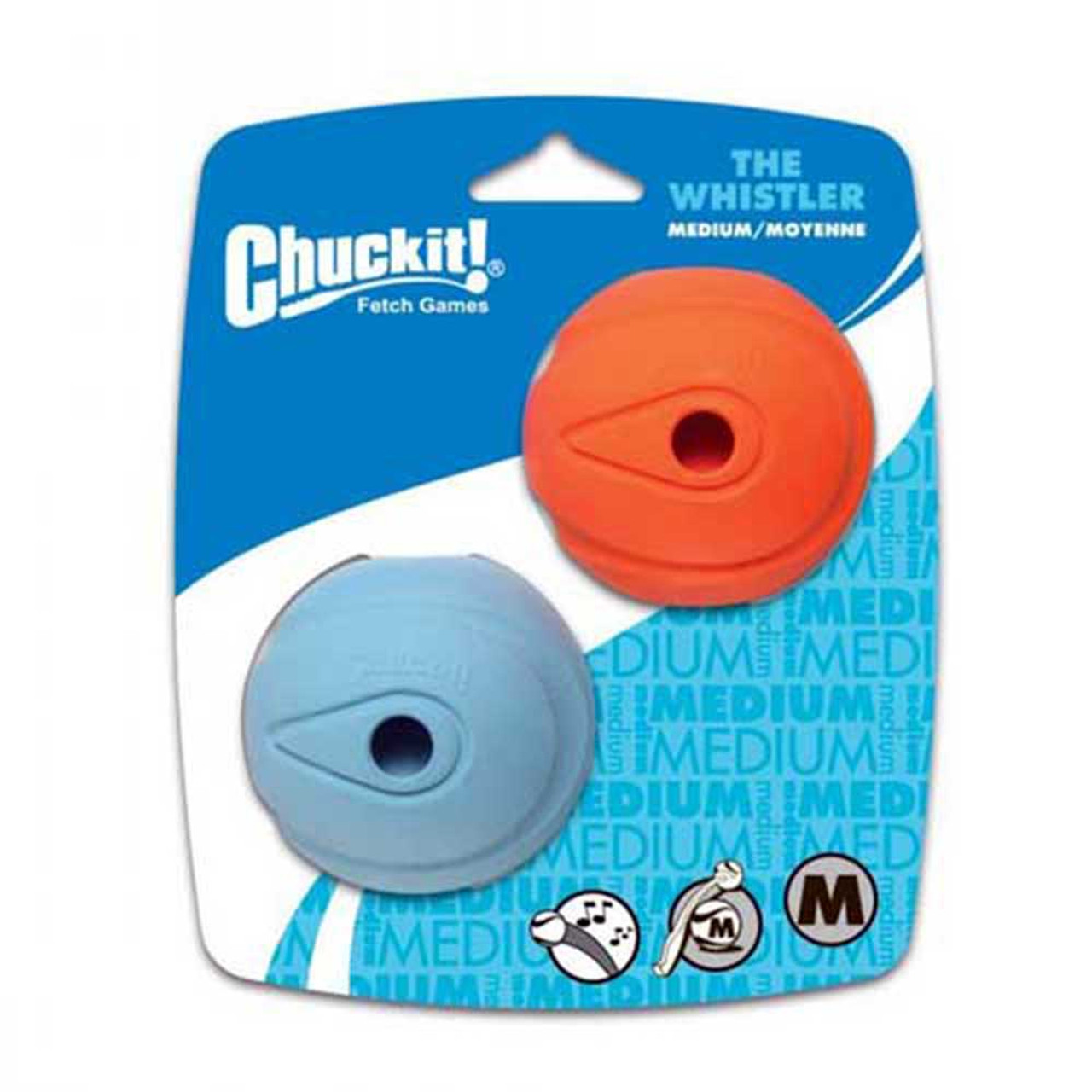Chuckit! Whistler Ball Dog Toy, Medium 2.5" (6Cm) - 2Pack | Unitedpetworld.Com