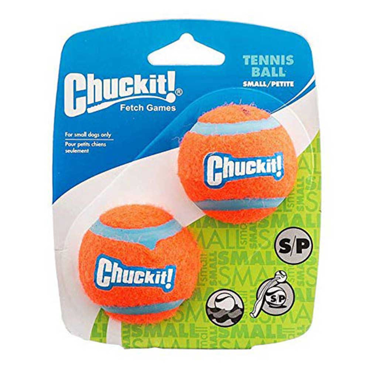 Chuckit! Tennis Ball Toy For Dogs - Medium 2.5" (6cm) Diameter, Pack of 2 | Unitedpetworld.Com