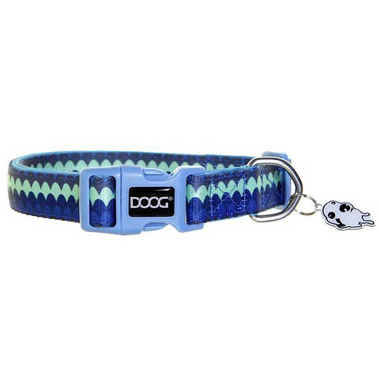 Doog Neoprene Dog Collar, Extra Small (Pluto - Blue Waves) | Unitedpetworld.Com