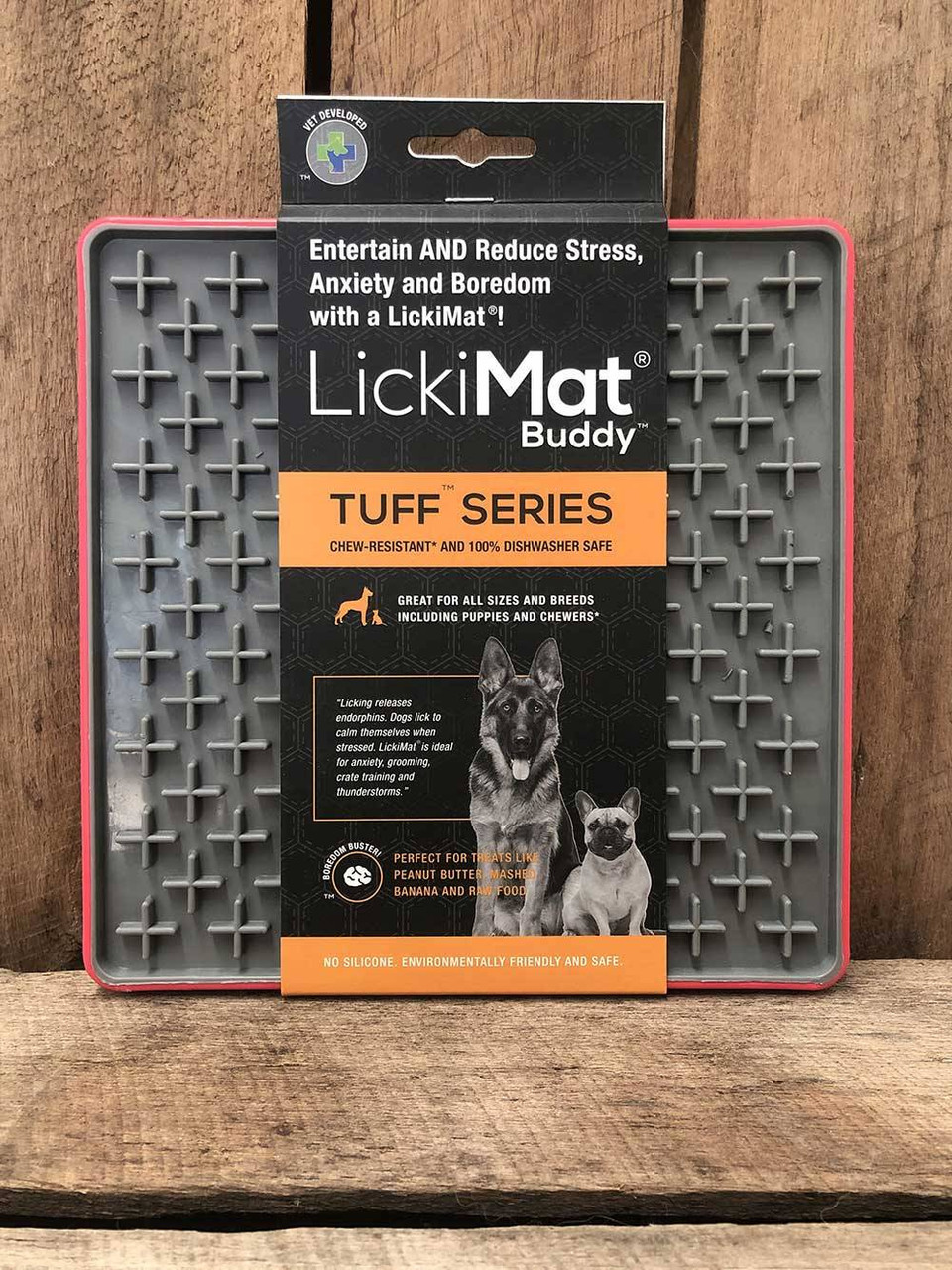Lickimat Buddy Deluxe Treat Mat For Dogs & Cats Red | Unitedpetworld.Com