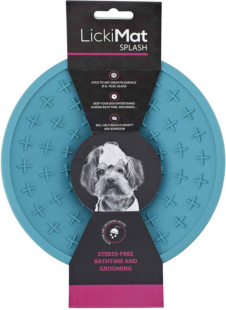 Lickimat Splash Bowl Slow Feeder Treat Bowl For Dogs & Cats Turquoise | Unitedpetworld.Com