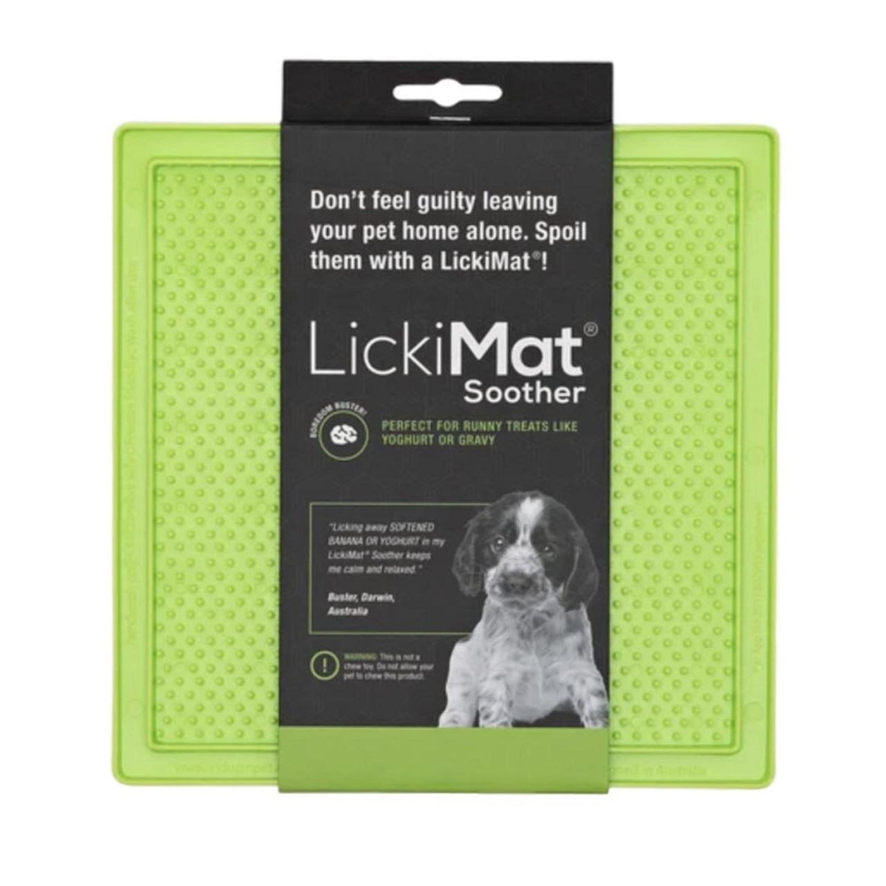 Lickimat Soother Treat Mat For Dogs & Cats Green | Unitedpetworld.Com