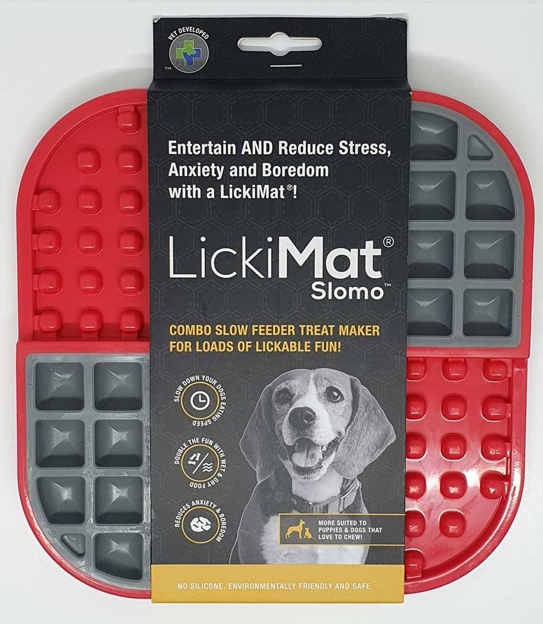 Lickimat Slomo Treat Mat For Dogs Red | Unitedpetworld.Com