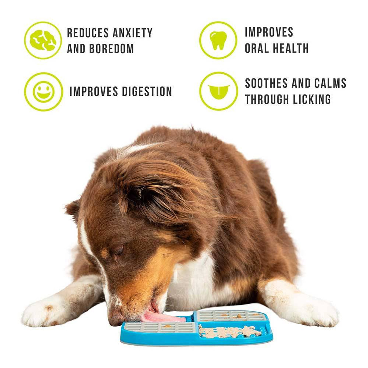 Lickimat Slomo Treat Mat For Dogs Turquoise | Unitedpetworld.Com