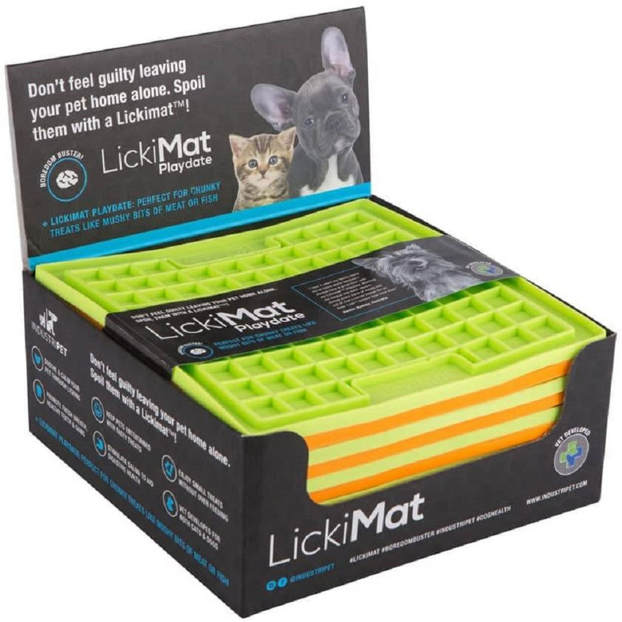 Lickimat Playdate Treat Mat For Dogs & Cats (DIFFICULTY LEVEL -EASY) | Unitedpetworld.Com