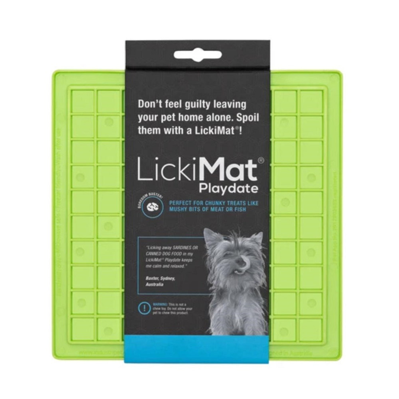 Lickimat Playdate Treat Mat For Dogs & Cats (DIFFICULTY LEVEL -EASY) Green | Unitedpetworld.Com
