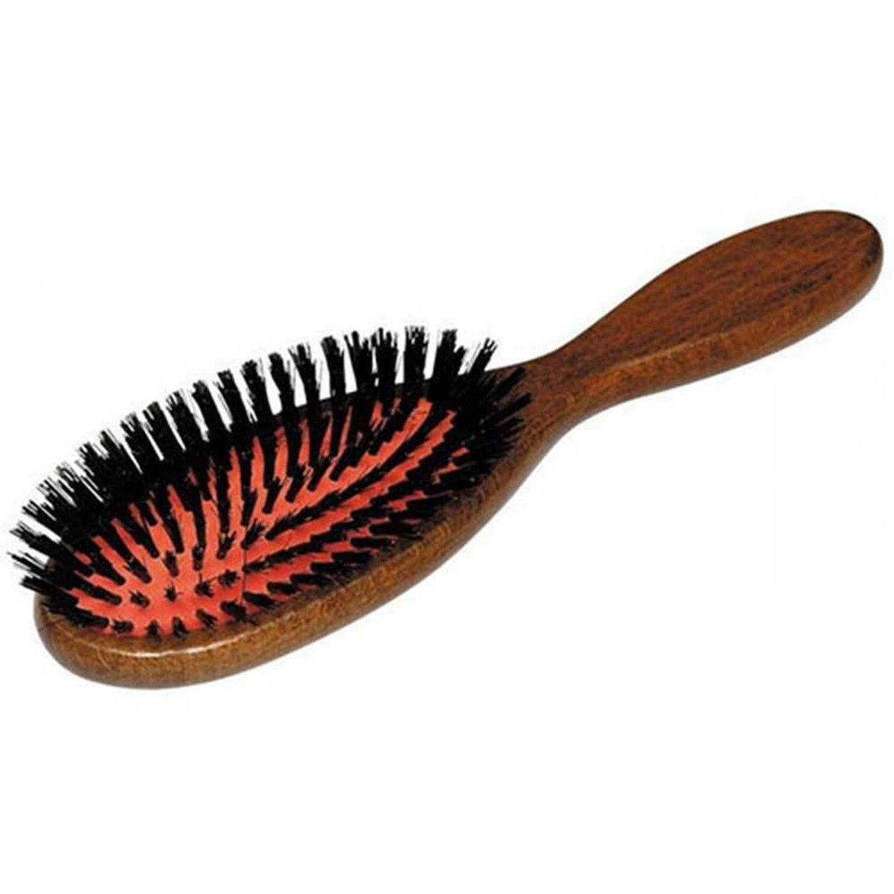 Prestige Oval Natural Bristle Brush (Length 22cm), Brown | Unitedpetworld.Com