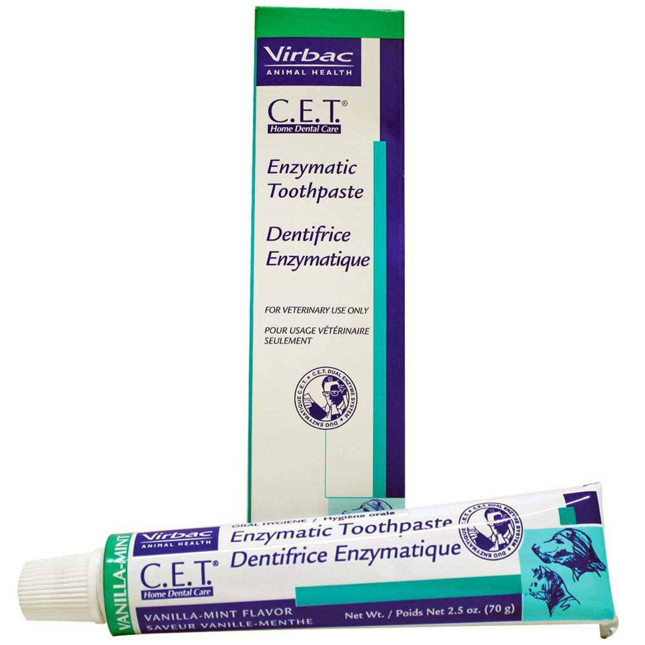 Virbac C.E.T Enzymatic Toothpaste for Dogs & Cats, Vanilla-Mint Flavor | Unitedpetworld.Com