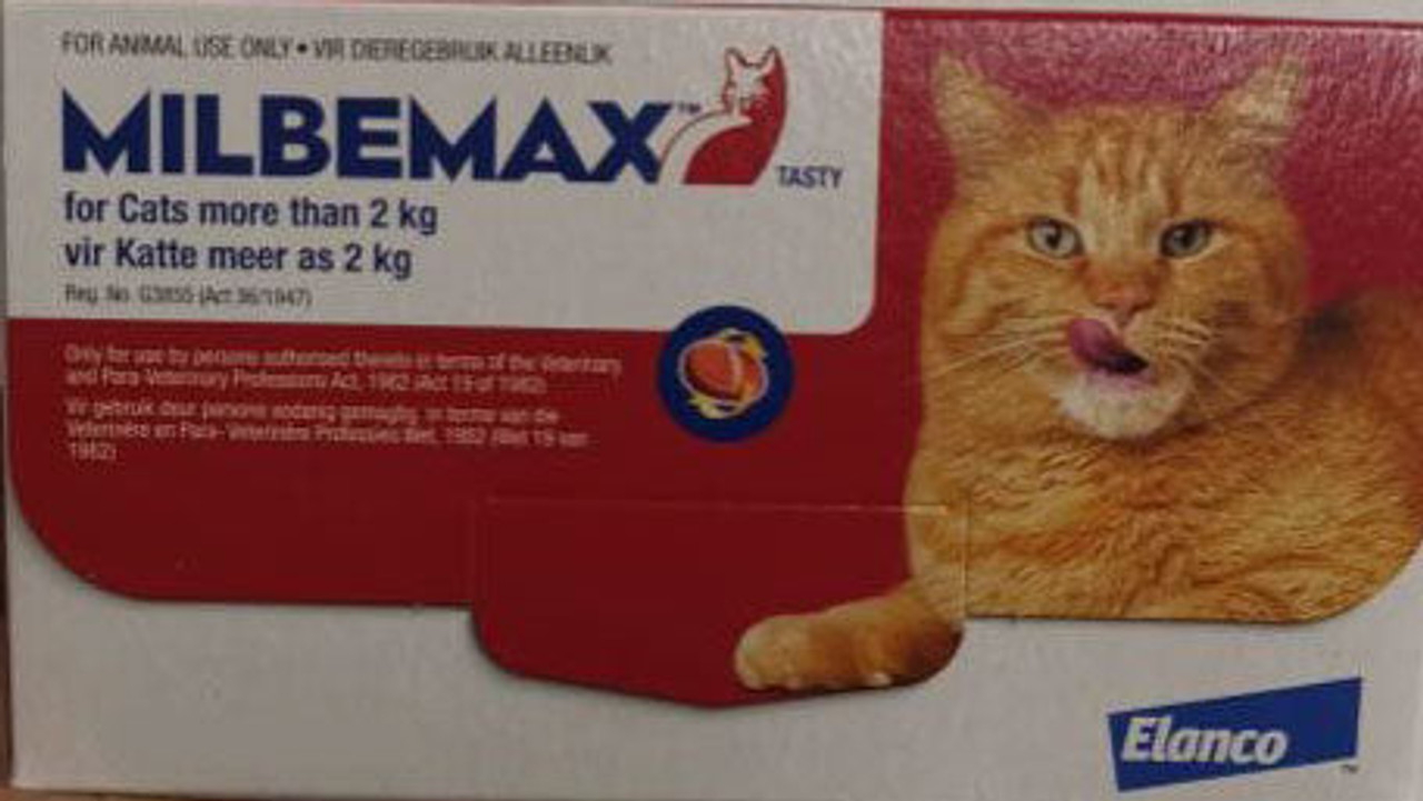 Milbemax Wormer For Cats more than 4.4lbs (2kg) - 2 Tablets