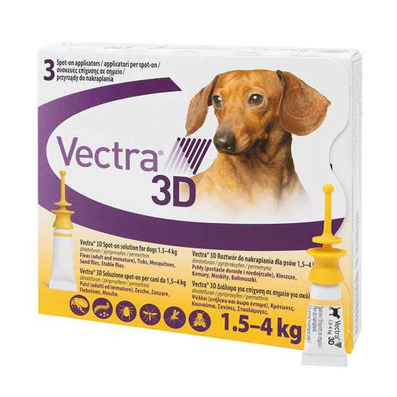 Vectra 3D For Extra Small Dogs 1.5-4 kg (5-10 lbs) | Unitedpetworld.Com
