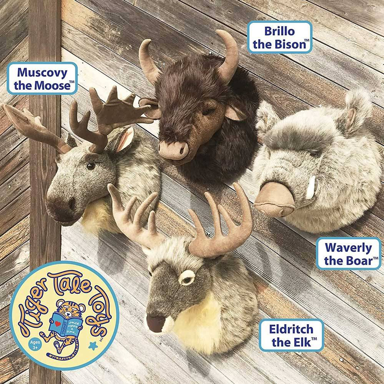 Viahart Tiger Tale Toys Eldritch The Elk 24 Inch Stag (with Antlers) Stuffed Animal Plush Deer Head Wall Mount Buck Bus | Unitedpetworld.Com