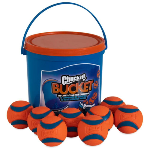Chuckit! Bucket With Ultra Ball Dog Toy Medium 8Pk | Unitedpetworld.Com