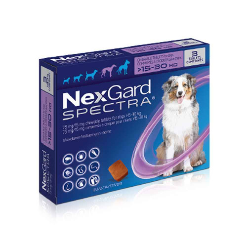 NexGard Spectra Flea Tick Chewables Large Dogs Weighing 15-30 kg (33-66 lbs) | UnitedPetWorld.Com