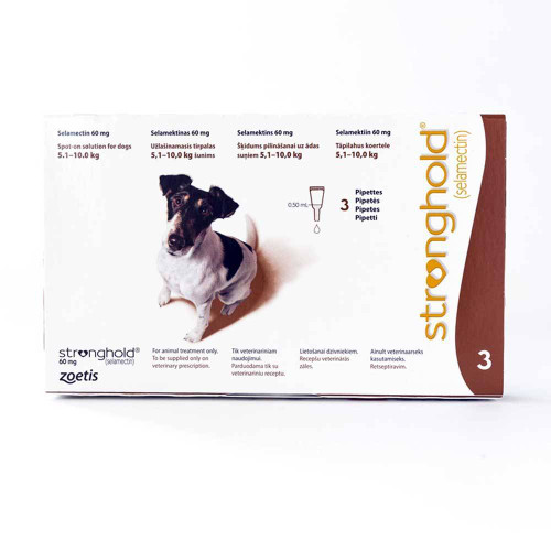 Stronghold for Dogs 5.1-10kg (11-22lbs) Brown 3 Pack | Unitedpetworld.Com