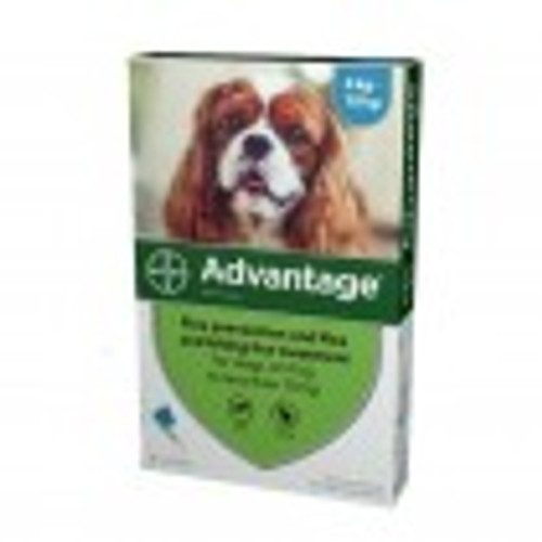 Advantage Medium Dogs weighing 4-10kg (8.8-22lbs) Aqua 4 Pack | Unitedpetworld.Com