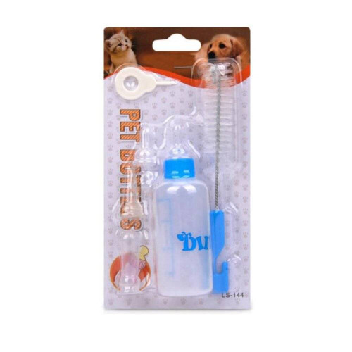 Wiggles Pet Dog Nursing Feeding Bottle With Brush  | Unitedpetworld.Com