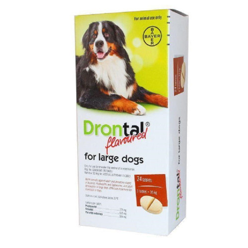 Drontal Dog Dewormer Large Flavoured 24 Tablet | Unitedpetworld.Com