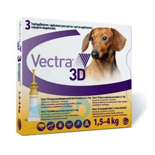 Vectra 3D For Extra Small Dogs 1.5-4 kg (5-10 lbs) | Unitedpetworld.Com