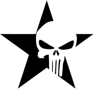 Punisher Star Sticker