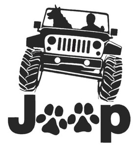 Dog out Jeepin Sticker