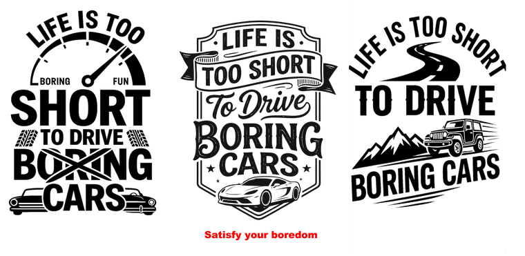 Life Short for Boring Cars Tee