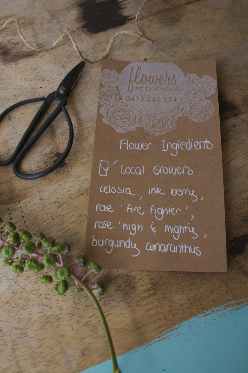 Flower at the Door Flower Ingredients Card