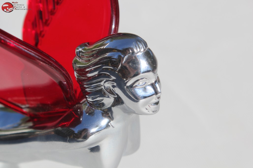 thumbnail image 2 of Blue Angel Wings Hood Ornament – Custom Car Truck Grille Mascot, Goddess/Nova/Classic 2 of 2