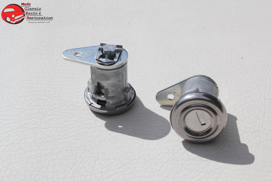 1955-1957 Chevy Lock Cylinder Set - Ignition & Door With U-Shaped Pawls & OEM Keys