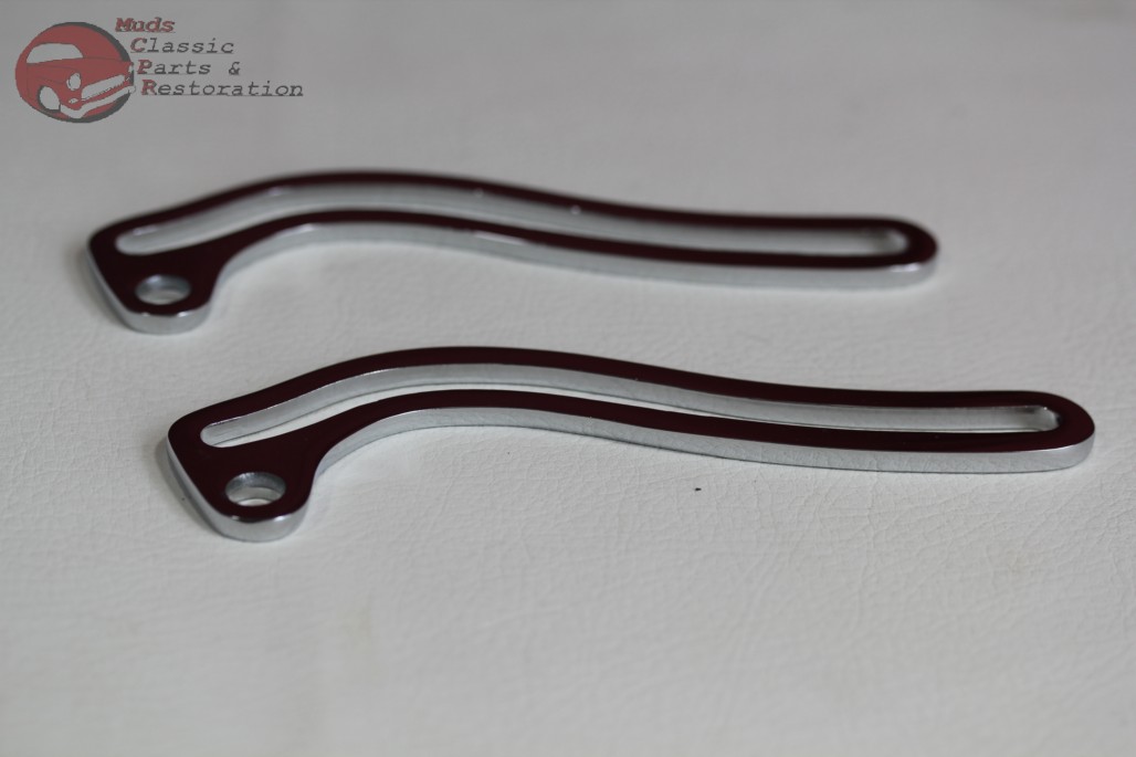 thumbnail image 2 of FDM MFG Chrome Windshield Glass Frame Slide Arms – 1932 Ford Closed Car, Pair, Hot Rat Rod 2 of 4