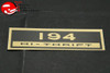 Chevy 194 Hi Thrift Inline Six 120 Horsepower Valve Cover Decal Black Gold
