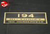 Chevy 194 Hi-Thrift 120 Horsepower Valve Cover Decal