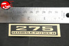 Chevy 275 Horsepower Valve Cover Decals Black & Gold Pair