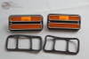 Chevy Gmc Pickup Truck Van Amber Side Marker Lamps Lens Chrome Trim Blazer Jimmy