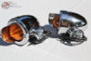 Chrome Amber Custom Marker Lights Pair Custom Car Truck Hot Rat Street Rod New
