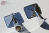 Chrome Custom Truck Led Turn Signal Arrow Door Mount Rearview Square Mirrors New