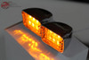 Chrome Rectangle Amber Led Park Lights Turn Signal Hot Rat Street Rod Truck