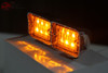 Chrome Rectangle Amber Led Park Lights Turn Signal Hot Rat Street Rod Truck