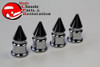 Chrome Spike Shape Tire Air Valve Stem Caps Cover Chevy Hot Rat Rod Custom Truck