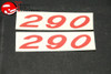 Corvette 290 Horsepower Orange Valve Cover Decals Pair