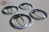 Custom Headlight 5 3/4" Cat Eyes Dual Lamp Bulb Trim Covers Set Of 4 Impala Etc