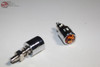 Custom License Plate Fastener Tag Bolts Hot Rat Rod Truck Diamond Top Amber Set