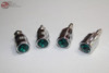 Custom License Plate Fastener Tag Bolts Hot Rat Rod Truck Diamond Top Green Set